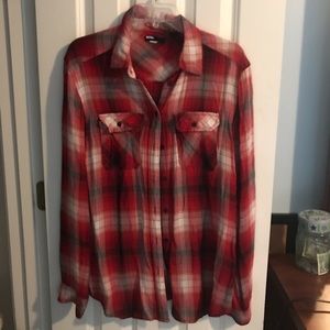 Women’s Red and Black plaid shirt